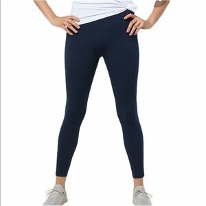 Zuda Womens Z Stretch Momentum Navy Leggings Small